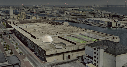 Der gigantische U-Boot-Bunker am Hafenbecken von Saint-Nazaire